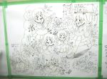  comic hiyori_tamura japanese_text lucky_star minami_iwasaki monochrome sketch snow_princess_far yutaka_kobayakawa 