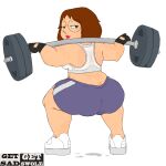 big_ass domn family_guy looking_at_viewer looking_back meg_griffin muscle weightlifting