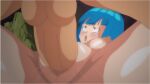 1990s_(style) 1boy 1girl alternate_breast_size big_breasts blue_eyes blue_hair blush bouncing_breasts breasts dragon_ball dragon_ball_z erection gif gif happy_sex hetero long_hair looking_at_another looking_down looking_up maron missionary moaning nipples nude open_mouth penis pussy pussy_juice retro_artstyle riffsandskulls sex shiny shiny_hair shiny_skin sky spread_legs straddling testicle uncensored vaginal