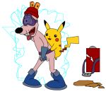 darkwing_duck megavolt pikachu pokemon white_background