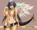  1girl arc_system_works big_breasts blue_hair breasts curvy dako6995 dizzy dizzy_(guilty_gear) female_only fingernails guilty_gear hu_dako long_fingernails long_nails nail nails nipples nude solo_female tail thigh_gap wings 