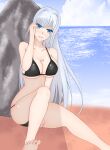  1girl absurd_res alluring ass beach big_breasts bikini blue_eyes ethel_(xenoblade) high_res nintendo ocean pigroom_ton4 swimsuit white_hair xenoblade_(series) xenoblade_chronicles_3 