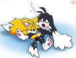  crossover ejaculation handjob klonoa klonoa_(series) male_only miles_&quot;tails&quot;_prower multiple_tails sega sonic_(series) sonic_the_hedgehog_(series) tail twotails yaoi 