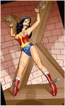 ball_gag bondage bound cameltoe costume dc dc_comics one_breast_out rafcut saint_andrew's_cross tagme whip_marks wonder_woman x_frame