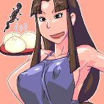 1girl apron armpit breasts brown_hair erect_nipples food ghibli hair lin lin_(spirited_away) lipstick lowres matagitii naked_apron nipples rin rin_(chihiro) rin_(sen_to_chihiro_no_kamikakushi) sen_to_chihiro_no_kamikakushi sideboob solo spirited_away studio_ghibli