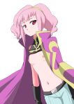 bad_id breasts cape code_geass gloves hairband ica inaka navel nipples pink_eyes pink_hair shirt_lift shorts