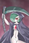  big_breasts chest_jewel creatures_(company) game_freak gardevoir gen_3_pokemon green_hair grim_reaper hair_over_one_eye nintendo pokemon pokemon_(anime) pokemon_(creature) pokemon_(game) pokemon_(species) red_eyes scythe simight 