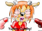 cum cum_on_face cumshot heavy_(artist) lammy_lamb parappa_the_rapper penis tipinhus_(color) um_jammer_lammy