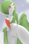 breasts cleft_of_venus furry gardevoir gomapurin_(pixiv287524) nintendo pokemon pussy pussy_juice skirt skirt_lift sweat uncensored wet_pussy