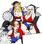  3_girls 3girls big_breasts breast_groping breasts cleavage elite_beat_agents elite_beat_divas fingering_pussy foxx groping missy nintendo nipples quasi99 rape rhombulan starr topless topless_female white_background 