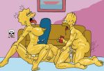 69 ahegao bart_simpson breasts couch cowgirl_position cum cum_in_orifice doggy_position drool family homer_simpson huge_breasts incest lisa_simpson marge_simpson orgasm sweat the_fear the_simpsons tongue tongue_out yellow_skin