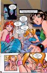  3_girls aged_up big_breasts black_hair blonde_hair blossom_(ppg) blue_eyes bob_cut bubbles_(ppg) buttercup_(ppg) cartoon_network comic fellatio green_eyes group_sex las_chicas_superponedoras_(ppg_comic) mojo_jojo multiple_girls oral powerpuff_girls professor_utonium red_eyes red_hair sex siblings sisters spanish_text tied_hair twin_tails 