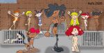  10girls 6+girls abigail_lincoln age_difference bondage cartoon_network cat_tail codename:_kids_next_door cree_lincoln dark-skinned_female dark_skin dominatrix fanny_fullbright kuki_sanban multiple_boys multiple_girls nipples nude rafa red_hair sisters tears 