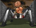  1girl big_breasts doom machine oniontrain oniontrain_(artist) spider_demon spider_mastermind topless_female wtf 