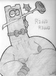 atomicdog cartoon_network chowder_(series) monochrome nude_male shnitzel