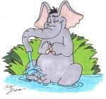  bath elephant horton horton_hears_a_who jungle masturbation penis 