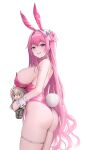  1girl ass big_breasts breasts bunny_ears bunny_girl bunnysuit doro_(nikke) dorothy_(nikke) fanart female_only goddess_of_victory:_nikke kurone_rinka large_ass light-skinned_female light_skin long_hair pink_hair pinne_(nikke) very_long_hair 