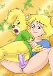 2girls gummi_bears multiple_girls princess_calla strap-on sunni_gummi tagme yuri