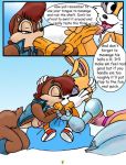 archie_comics bunnie_rabbot comic fbz miles_"tails"_prower multiple_tails sally_acorn sega sonic sonic_team tail teacher's_pets text