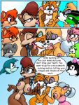 amy_rose archie_comics breasts bunnie_rabbot comic fbz fellatio miles_"tails"_prower multiple_penises oral penis sally_acorn sega sonic_(series) sonic_team tail teacher's_pets text tongue tongue_out