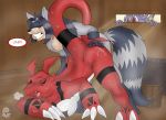  digimon dragoneer furry genderswap guilmon raccoon scalie scappo sweat 