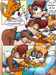 archie_comics bunnie_rabbot comic fbz miles_"tails"_prower multiple_tails sally_acorn sega sonic sonic_team tail teacher's_pets text