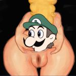  goatse luigi nintendo princess_peach super_mario_bros. weegee 