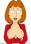 big_breasts breasts brown_hair diane_simmons erect_nipples family_guy murkloar nipples no_bra