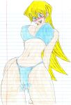 alexis_rhodes alluring asuka_tenjouin bikini blush breasts cameltoe erect_nipples huge_breasts pussy_juice string_bikini uncensored yu-gi-oh! yu-gi-oh!_gx