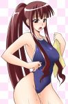  akira_okochi mahou_sensei_negima! mikagami_sou negima one-piece_swimsuit ookouchi_akira school_swimsuit swimsuit towel wet 