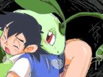 ash_ketchum ass bayleef bottomless cum cum_drip cum_in_ass cum_inside erection internal_cumshot penis pokemon satoshi