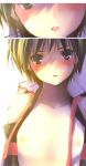  breasts face flat_chest idolmaster kikuchi_makoto makoto_kikuchi nipples no_bra taira_tsukune tairatsu_kune undressing 