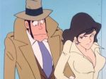 1girl 70s animated animated_gif breasts covering fujiko_mine gif koichi_zenigata lupin_iii mine_fujiko nipples nude oldschool tms_entertainment undressing zenigata_kouichi