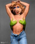  frog kermit_the_frog miss_piggy muppets parody pig worth_(artist) 