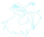 danny_phantom desiree grimphantom light_blue nude posing pre_sketch sketch white_background