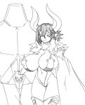 asagi_(disgaea) asagi_asagiri asagiri_asagi big_breasts bimbo bitch breasts demon_girl disgaea gigantic_breasts horny huge_breasts lewdreaper milf monochrome overlord_asagi sexy slut whore