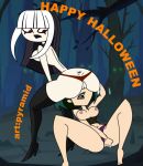  black_eyes black_hair breasts cartoon_network cody_(tdi) crimson_(the_ridonculous_race) dyed_hair goth green_hair green_lipstick gwen_(tdi) halloween hourglass_figure looking_back masturbation navel pale-skinned_female pyramid_(artist) sitting_on_face tattoo thick_ass thick_legs thick_thighs total_drama_island two_tone_hair underwear wasp_waist yuri 