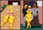 anal anal_plug bart_simpson belly belly_inflation big_ass big_breasts bynshy carl_carlson chubby chubby_female enema femboy lenny_leonard marge_simpson sissy the_simpsons