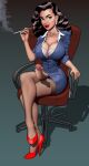  1futa abacusrepair futanari office_chair retro smoking tgirl 