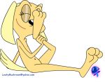  blonde_fur brandy_and_mr._whiskers brandy_harrington closed_eyes disney foot_smelling leafymushroom nude smile tail 