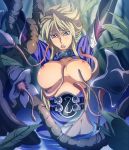 1girl big_breasts blonde_hair blue_eyes bound breasts breath_of_fire_ii capcom female_only fondling ichijiku licking nina_(breath_of_fire_ii) nipples rape short_hair tentacle tentacle_rape topless topless_female