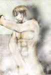 1boy bara human male male_only metal_gear_solid muscle nude solid_snake solo_focus tagme