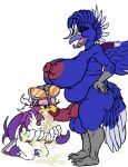  anthro areola avian big_breasts bird breasts cum cum_in_mouth cum_inside dickgirl erect_nipples erection fellatio female huge_breasts intersex josemalvado nipples nude oral oral_sex orgasm penis sega sex sonic_(series) sonic_riders swallow_(bird) testicles wave_the_swallow 