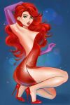  1girl 1girl dress gloves hair high_heels jessica_rabbit lipstick taiss14 