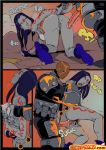  breast_grab comic comics-toons dc_comics dcau from_behind okunev raven_(dc) raven_vs_slade slade teen_titans vaginal wrist_grab 