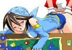  bandanna breasts brown_eyes brown_hair creatures_(company) from_behind game_freak humans_of_pokemon lowres mint_(pokemon) nintendo nude_female pokemon_(anime) pokemon_(game) pokemon_card_gb2:_here_comes_team_gr! pokemon_tcg porkyman trading_card_game 