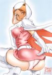  ass battle_of_the_planets elbow_gloves g-force gatchaman gloves jun_the_swan lowres panties pantyshot shiratori_no_jun squat squatting tatsunoko_production underwear 