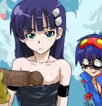  artist_request breasts cum dark_penis flat_chest gloves heart kiyal kiyal_bachika long_hair lowres oekaki penis purple_hair simon tengen_toppa_gurren-lagann uncensored 