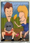 2boys beavis beavis_and_butt-head butt-head cum masturbation outdoor_masturbation raining