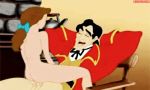 animated beauty_and_the_beast black_hair bottomless brown_hair cartoonvalley.com clothed_male_nude_female cowgirl_position disney female gaston gif helg_(artist) male nude princess_belle vaginal xcartoonx